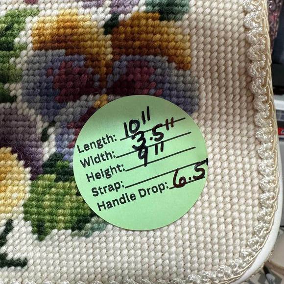 JR Florida Julius Resnick Vintage Needlepoint Embroidered Floral Purse, … - Picture 7 of 7